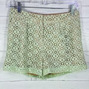 Victoria Beckham floral lace shorts green size 0 coquette romantic cottagecore